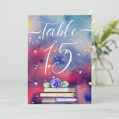 水彩図書紫とピンクお洒落結婚ズ (スタンド正面)