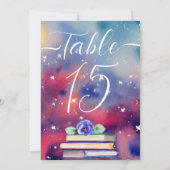 水彩図書紫とピンクお洒落結婚ズ (裏面)