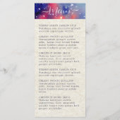 水彩図書紫とピンクお洒落結婚ズ メニュー (裏面)