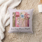 水彩図書花ピンクパープル読ズ引用文 クッション (ブランケット)