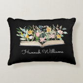 水彩図書花フローラ先生鑑賞 アクセントクッション (正面)