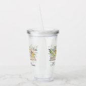 水彩図書花フローラ先生鑑賞 アクリルタンブラー (左)