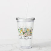 水彩図書花フローラ先生鑑賞 アクリルタンブラー (裏面)