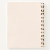 水彩図書花茶色ピンク読引用文 ノートブック (裏面)