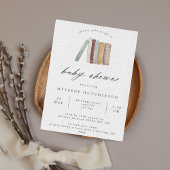 水彩図書赤ちゃんシャワー招待状 招待状