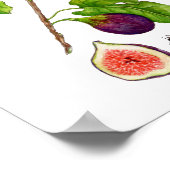 水彩図植物性ヴィンテージスタイル ポスター (角)