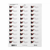 水彩図解入りの、写真付きのフローラ差出人住所ラベル ラベル (フルシート)