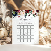 水彩図解入りの、写真付きのベビービンゴシャワーゲーム