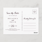 水彩図解入りの、写真付きの水平 ポストカード (裏面)