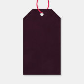 水彩図解入りの、写真付きの秋の結婚式ありがとう ギフトタグ (裏面)