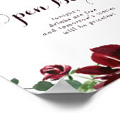 水彩図解入りの、写真付きの秋の結婚式オープンバー標識 ポスター (角)