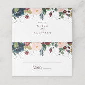 水彩図解入りの、写真付きの秋の結婚式座席表 プレイスカード (外部開封)