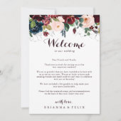 水彩図解入りの、写真付きの秋の結婚式歓迎レター (正面)