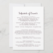 水彩図解入りの、写真付きの秋の結婚式歓迎レター (裏面)