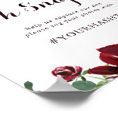 水彩図解入りの、写真付きの秋の結婚式OHスナップサイン ポスター (角)