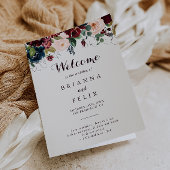 水彩図解入りの、写真付きの秋フローラ折り結婚返し プログラム