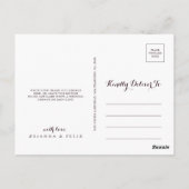 水彩図解入りの、写真付きの秋フローラ ポストカード (裏面)