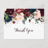 水彩図解入りの、写真付きの秋フローラ ポストカード (正面)