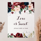 水彩図解入りの、写真付きの秋愛は甘いサイン ポスター