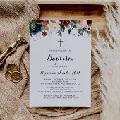 水彩図解入りの、写真付きの秋書道バプテスマ 招待状