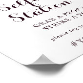 水彩図解入りの、写真付きの秋自撮りステーションサイン ポスター (角)