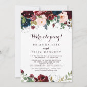 水彩図解入りの、写真付きの秋落とし披露宴 招待状 (正面)