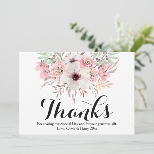 水彩国フローラの結婚サンキューカード サンキューカード (スタンド正面)