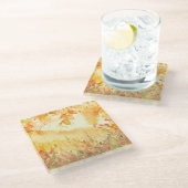 水彩国林風景画 ガラスコースター (アングル)