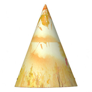 水彩国林風景画 パーティーハット