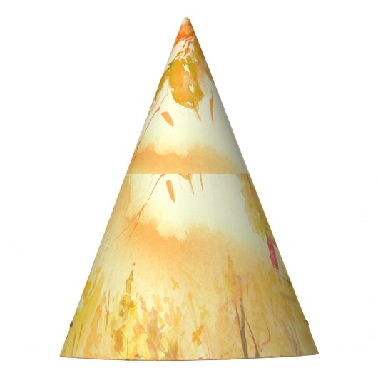 水彩国林風景画 パーティーハット (正面)