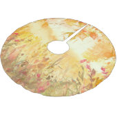 水彩国林風景画 ブラッシュドポリエステルツリースカート (アングル)