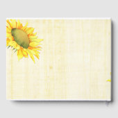 水彩国産ひまわり結婚の花 ゲストブック (裏面)