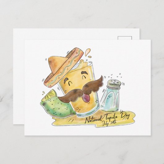 水彩国立テキーラの日 ポストカード (正面/裏面)
