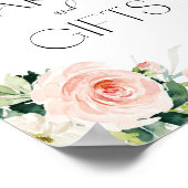 水彩園かわいらし花束と贈り物 ポスター (角)