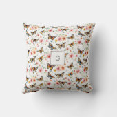 水彩園フローラ蝶モノグラムの クッション (裏面)