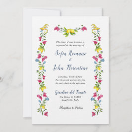 水彩園地中海のフローラ 招待状