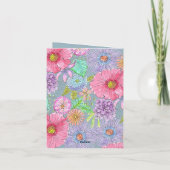 水彩園花植物母の日 カード (裏面)