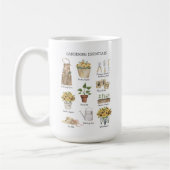 水彩園芸用具雑草園 コーヒーマグカップ (左)