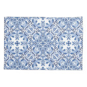 水彩地中海のタイル枕ケース 枕カバー (裏面-左)