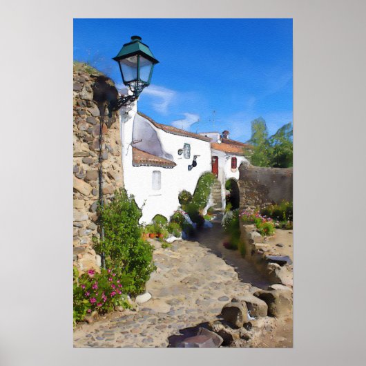 水彩地中海の村 ポスター (正面)