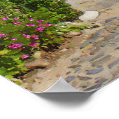 水彩地中海の村 ポスター (角)