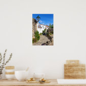 水彩地中海の村 ポスター (キッチン)