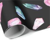 水彩地形と結晶パターン ラッピングペーパー (ロールコーナー)