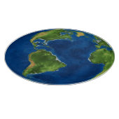 水彩地球の地球地理おもしろい3D錯覚 カッティングボード (角)