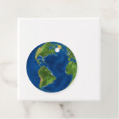 水彩地球の地球地理おもしろい3D錯覚 フェイバータグ (インサイチュ)