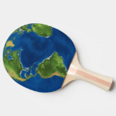 水彩地球の地球地理おもしろい3D錯覚 卓球ラケット (横)