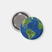 水彩地球地球地球地おもしろい理3D幻想 マグネット (正面/裏面)