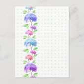 水彩垂直シームレスパター縁どン ポストカード (正面)