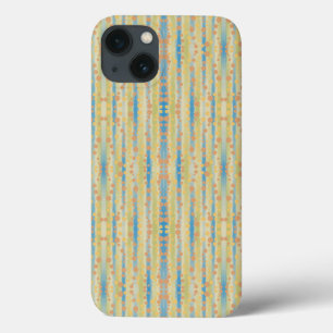 水彩垂直ストライプの水玉模様パターン iPhone 13ケース