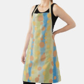 水彩垂直ストライプの水玉模様 エプロン (インサイチュ)